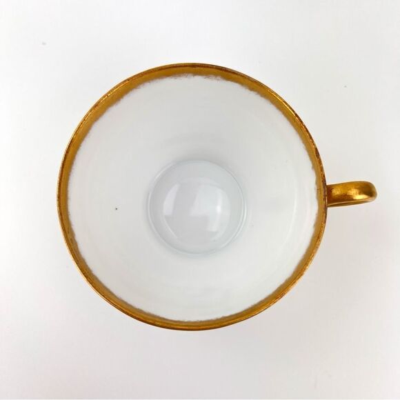 Antique Nippon Hand Painted Porcelain Gold R initial letter teacup - Picture 5 of 8